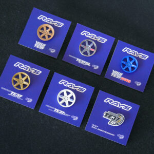 30TH ANNIVERSARY of TE37 - RAYS x LEEN CUSTOMS PIN BADGE